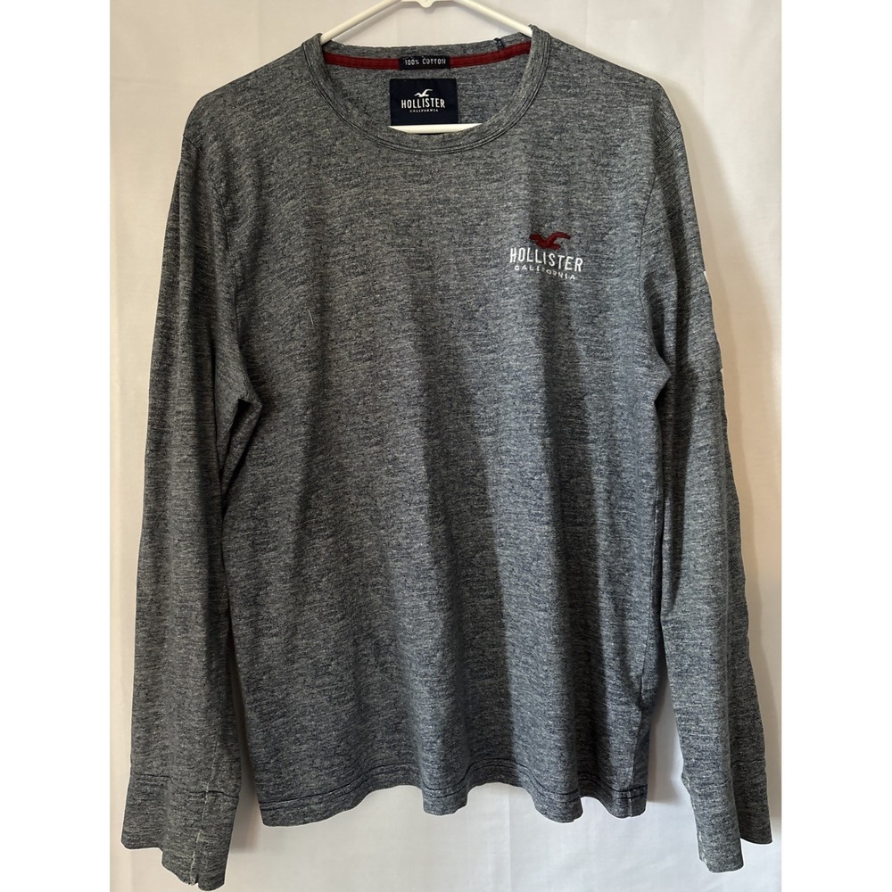 Hollister Men's Long Sleeve‎ T Shirt Logo Size L
